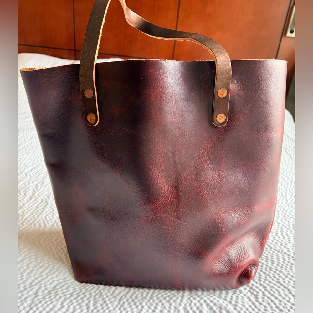 KMM & Co. Leather Tote - Oxblood - Picture 2 of 12